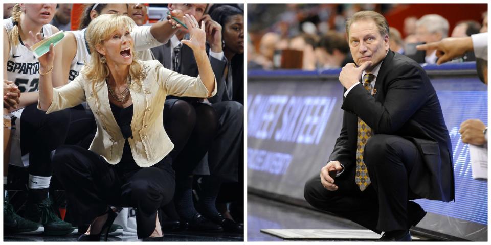 Suzy Merchant and Tom Izzo's Michigan State basketball teams both had games scheduled for Thursday postponed Wednesday night due to COVID-19 issues within their programs.