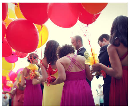 Have your bridesmaids say no thanks to cut flowers and yes please to balloons. They create a fun and…