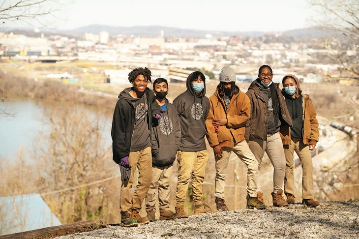 <span class="article__caption">Students from Howard School out on a trail day, Lookout Mountain, Tennessee, as part of their internship work with the Lookout Mountain Conservancy.</span> (Photo: Nathalie DuPre)