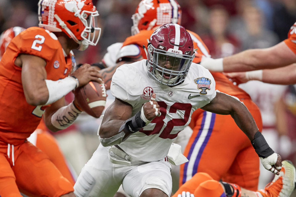 <p>At 6-foot-2 and 230 pounds, he appears to be the latest bruiser in a lineage of linebackers that includes Reuben Foster, Reggie Ragland and C.J. Mosley. His versatility will be a plus, as a scout notes: “Teams have seen him do a little bit of everything.” </p>