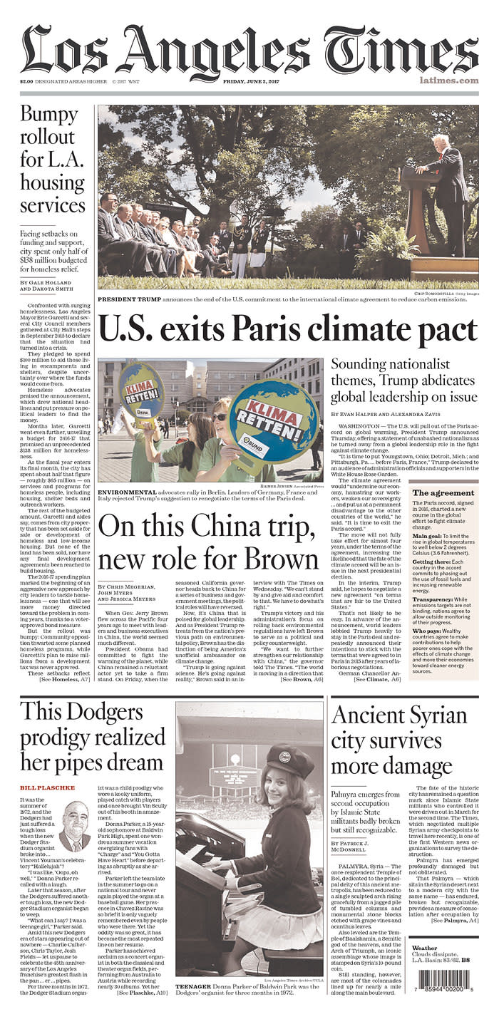 <p>“Los Angeles Times,” published in Los Angeles, Calif. (Newseum) </p>