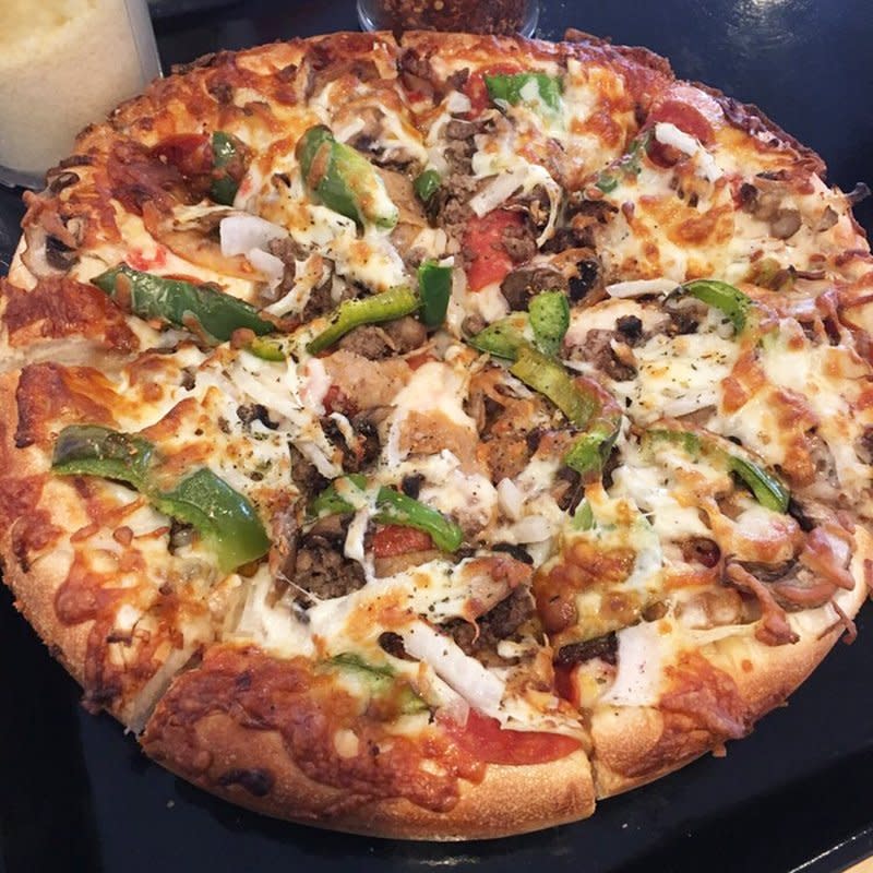 house special pizza at Tilton House of Pizza in Tilton, New Hampshire