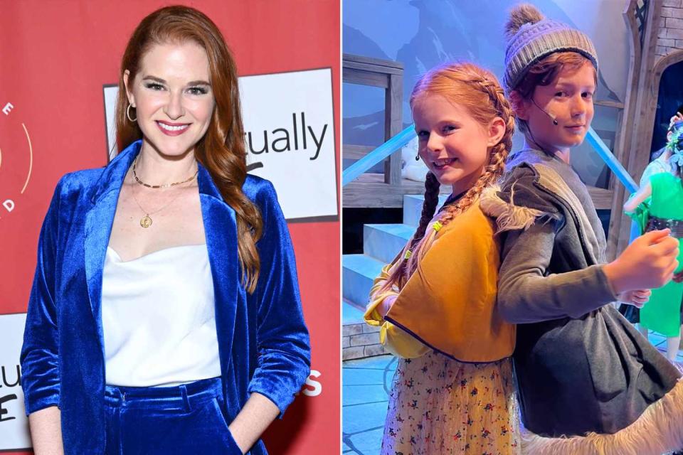 <p>Michael Tullberg/Getty Images; Instagram/thesarahdrew</p> Sarah Drew shares highlights of her son and daughter performing in a 