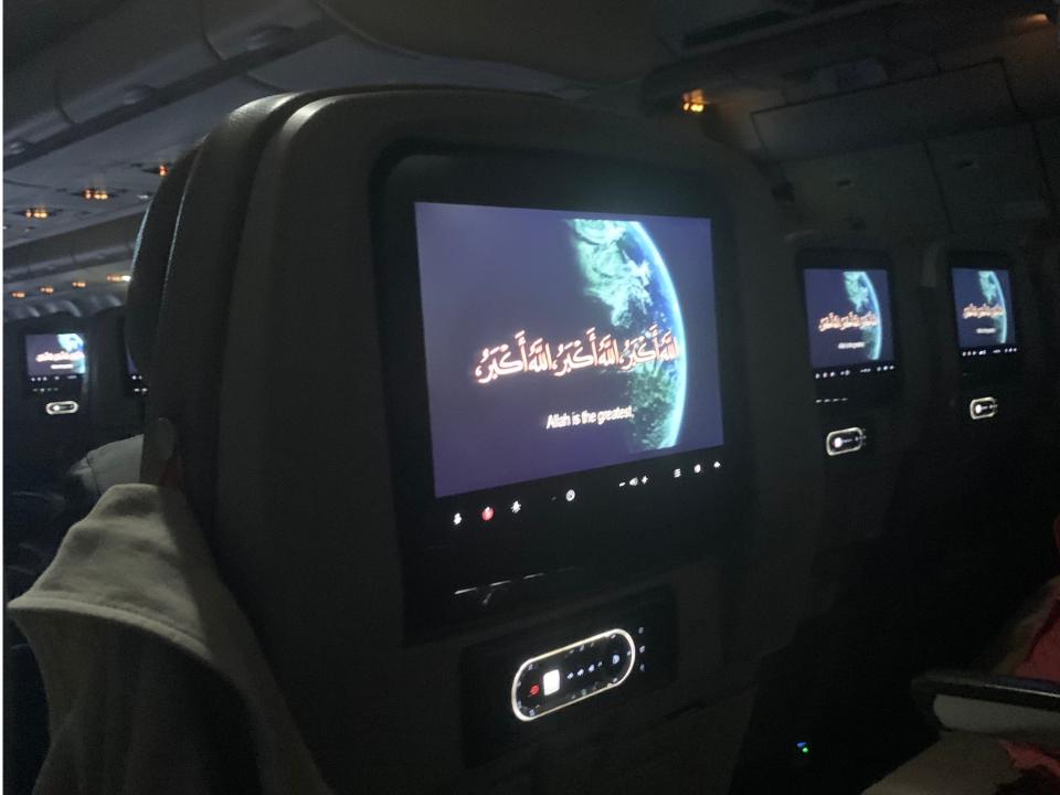 inflight saudi demo prayer