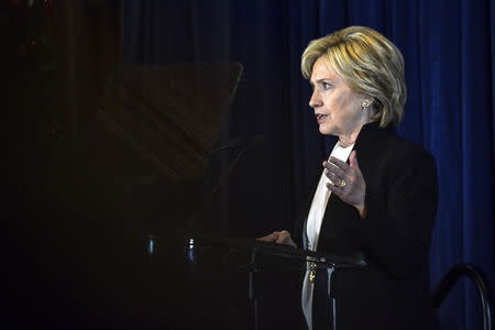 U.S. Democratic presidential candidate and former Secretary of State Hillary Clinton delivers the keynote address at the Brookings Institution Saban Forum at the Willard Hotel in Washington December 6, 2015. REUTERS/James Lawler Duggan