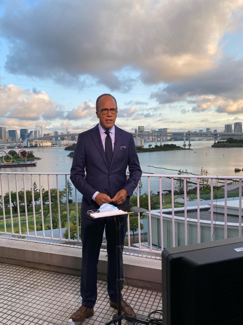 Lester reporting in Tokyo. - Credit: Courtesy of NBC