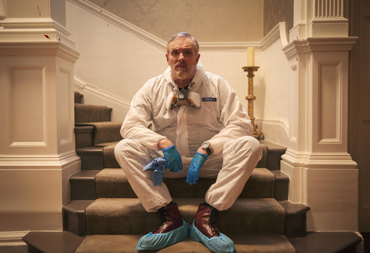 Greg Davies pictured for new series The Cleaner ( Studio Hamburg UK/Tom Jackson/BBC)