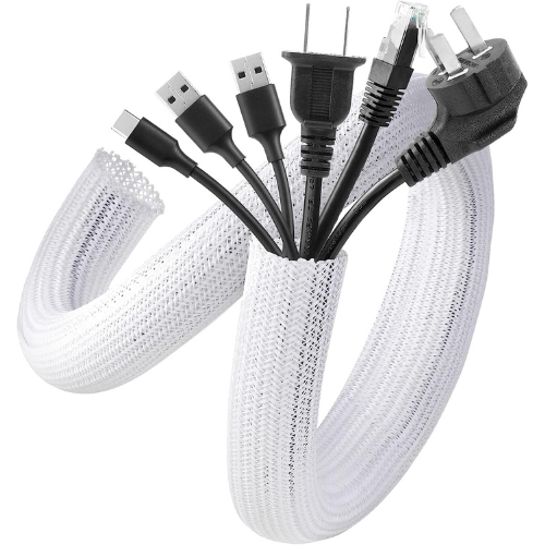 white cord sleeve organzier