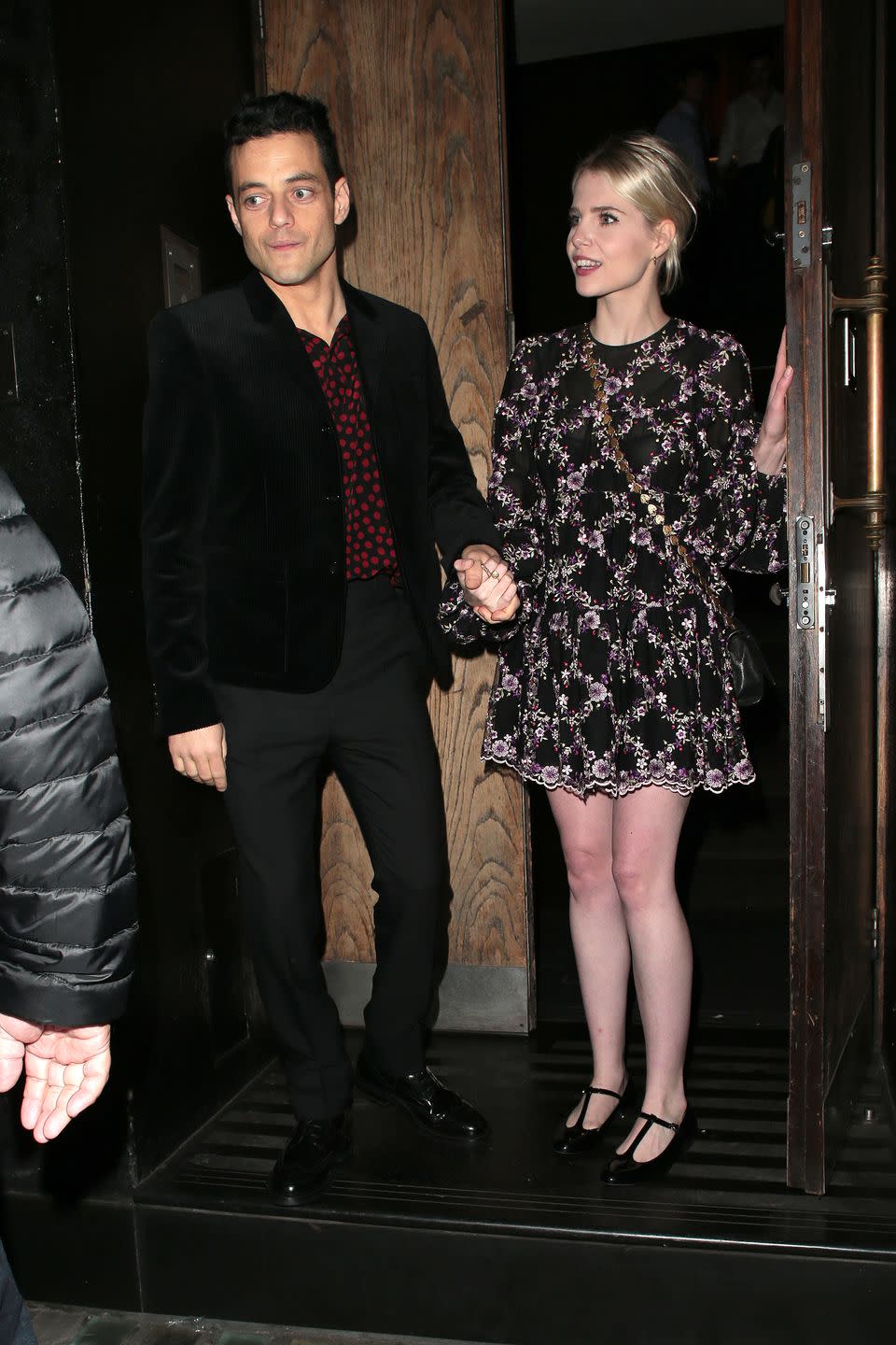 <p>The couple enjoyed a night out to watch West End show-of-the-moment <a href="https://www.elle.com/uk/life-and-culture/culture/a28113228/fleabag-sian-clifford-interview/" rel="nofollow noopener" target="_blank" data-ylk="slk:Fleabag;elm:context_link;itc:0;sec:content-canvas" class="link ">Fleabag</a>, starring Phoebe Waller-Bridge, in London. Boynton wore a floral lace midi dress while Malek wore a smart shirt and trouser combination for the night out.</p>