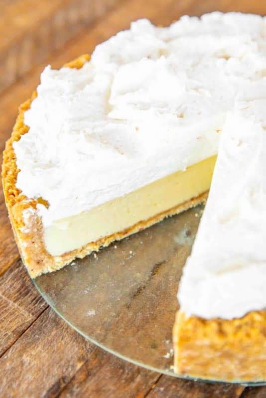 <p>Plain Chicken</p><p>The tropical key lime filling is enhanced with a white chocolate and macadamia crust.</p><p><strong>Get the recipe: <a href="https://www.plainchicken.com/white-chocolate-macadamia-nut-key-lime-pie/" rel="nofollow noopener" target="_blank" data-ylk="slk:Macadamia Key Lime Pie;elm:context_link;itc:0;sec:content-canvas" class="link rapid-noclick-resp">Macadamia Key Lime Pie</a></strong></p>