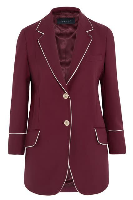 The Pajama Blazer Ever wanted to look like you’re dressed up but feel like you’re wearing your pajamas? Well, this super-soft and cozy blazer is your new best friend. Wearing loungewear in public never looked so good. Gucci Silk-trimmed Wool-twill Blazer, $2,200, available at Net-a-Porter.