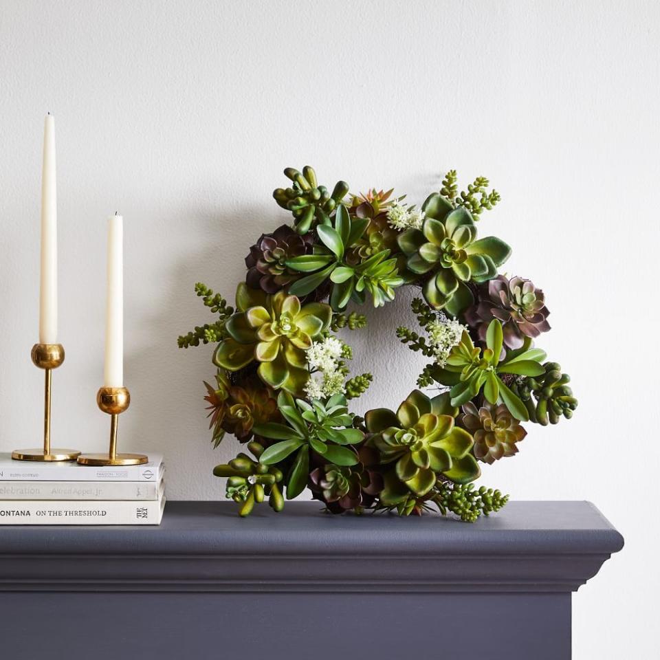 Faux Succulent Wreath