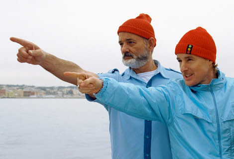 <a href="https://www.walmart.com/ip/Life-Aquatic-Captain-Deluxe-Costume-Adult/192514235" target="_blank" rel="noopener noreferrer">Get the look with this blue jumpsuit and red beanie﻿</a>.