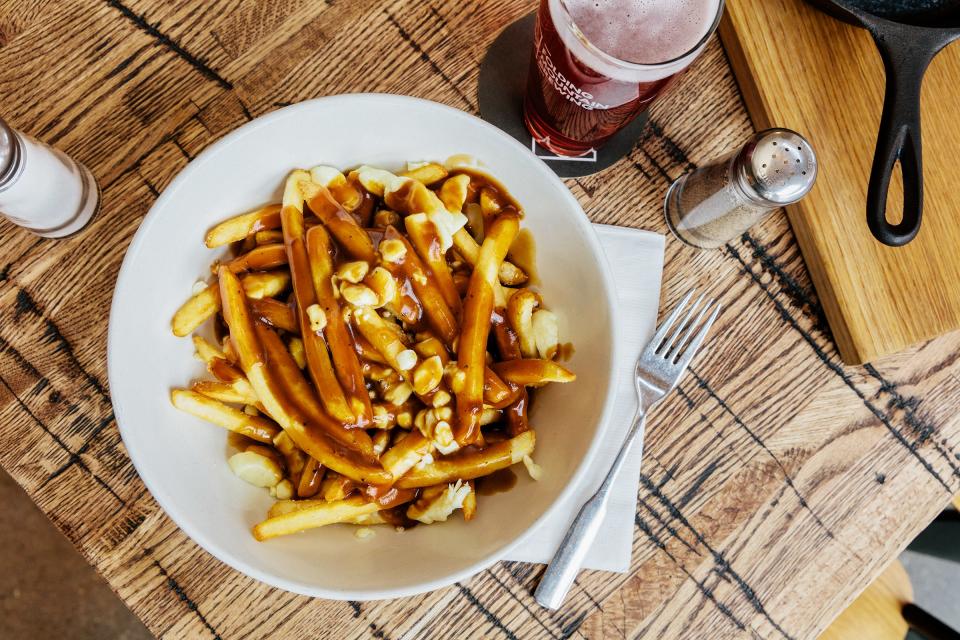 Poutine at Folding Mountain Brewery