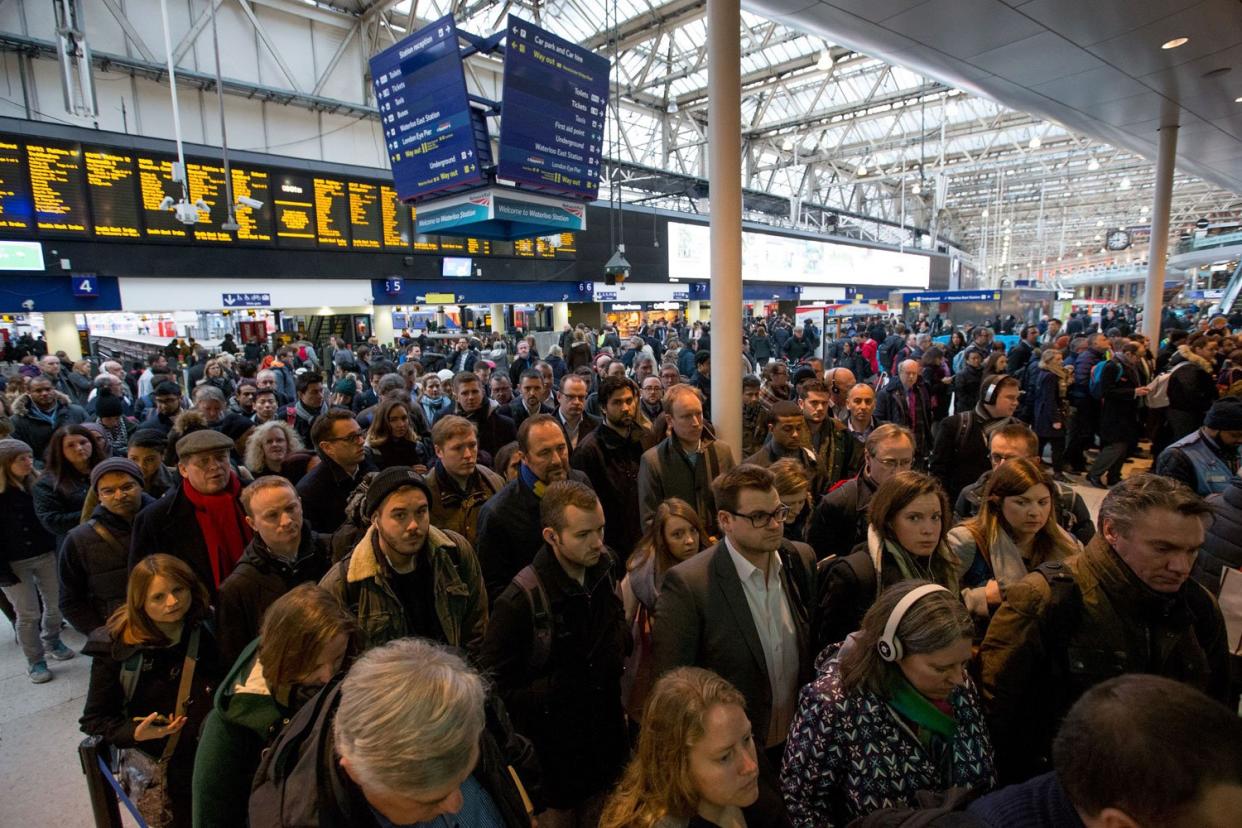 More than 300,000 passengers use Southern trains each day and they have suffered 46 24-hour walkouts: AFP