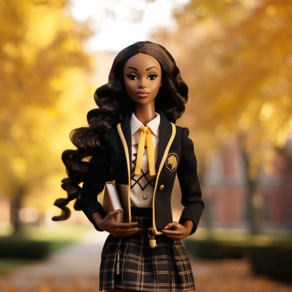 "Dark academia" Barbie