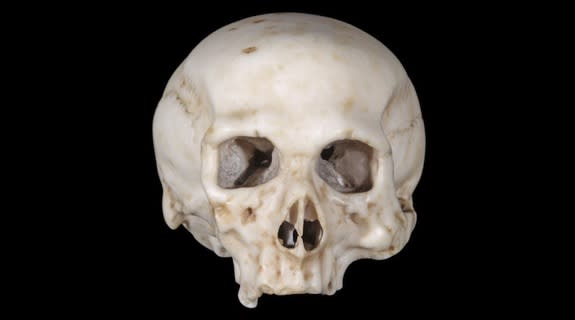 A researcher thinks this skull model is crafted from an agate-based mixture, or "mistioni," that Leonardo da Vinci was experimenting with in the early 16th century.