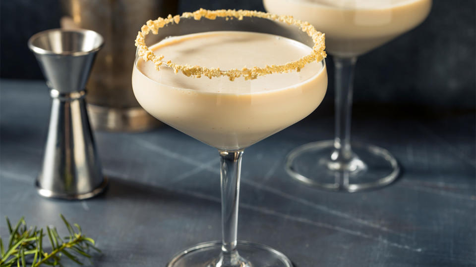 A recipe for a Brown Sugar Eggnog-Tini as part of a guide describing what it tastes like and its uses