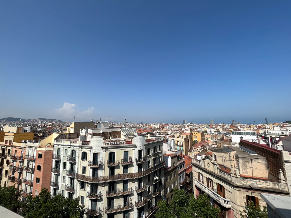 aerial view of barcelona houses and apartments