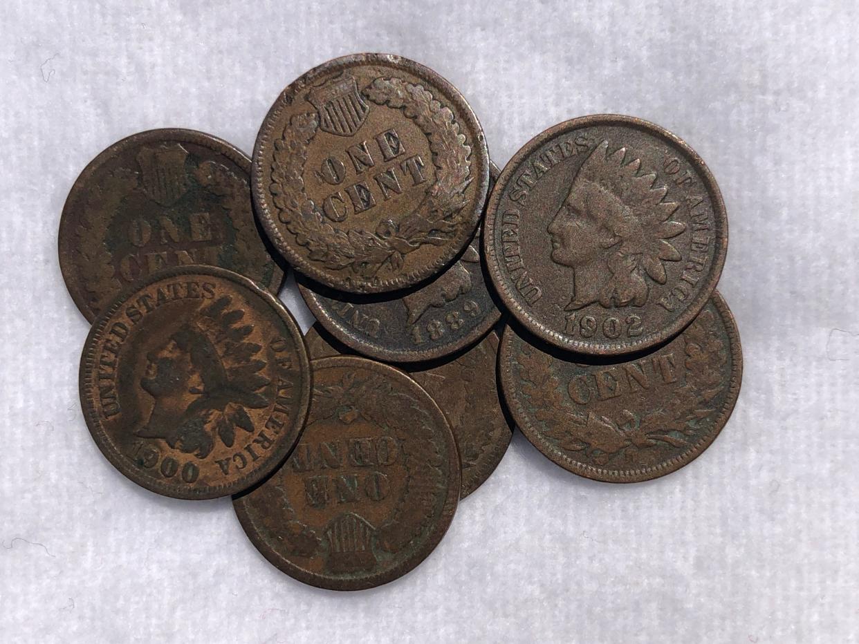 Indian head cents like these saw a lot of use during their 60 years of production.