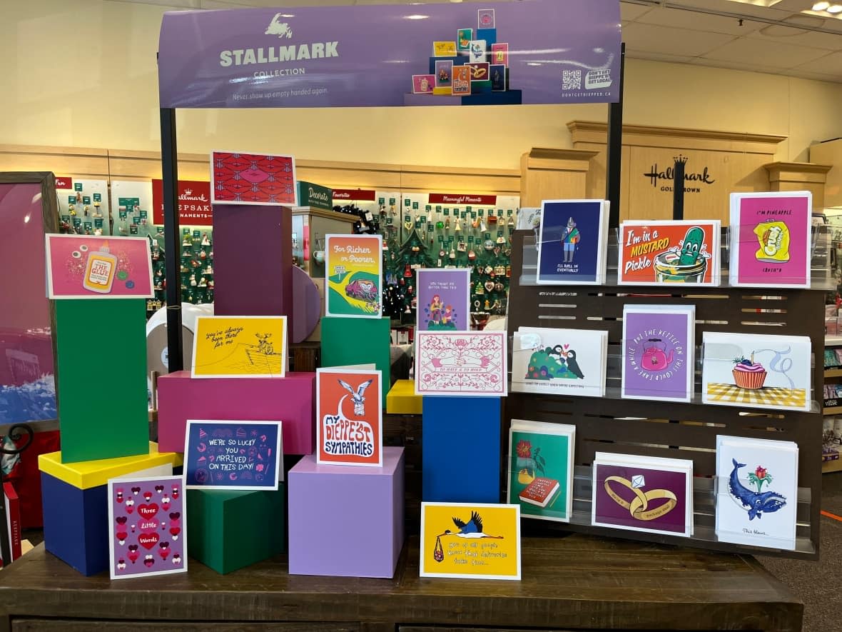 The St. John's Board of Trade launched its 'Stallmark' campaign at the Hallmark store in St. John's on Wednesday.  (Jeremy Eaton/CBC - image credit)