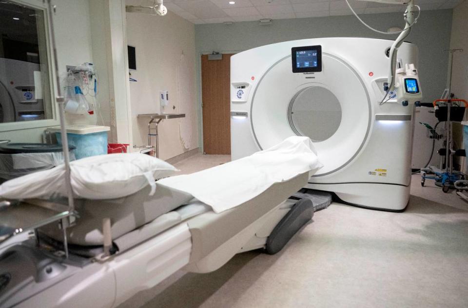 A look inside one of the renovated exam rooms in Mount Nittany Health’s Diagnostic Pavilion that has a new CT scanner on Monday, July 10, 2023. Abby Drey/adrey@centredaily.com