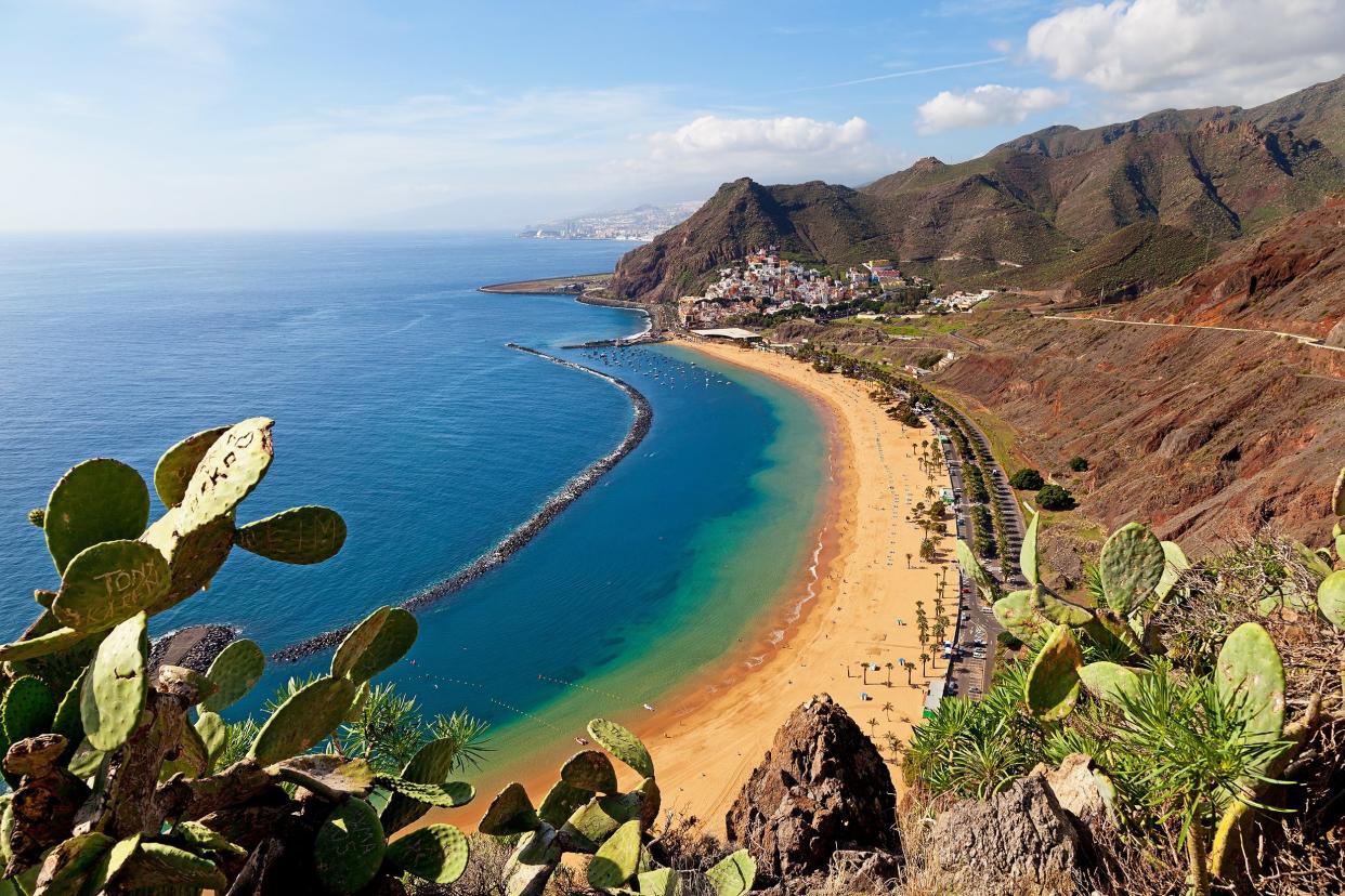 view of Las Teresitas Beach, Tenerife, Spain