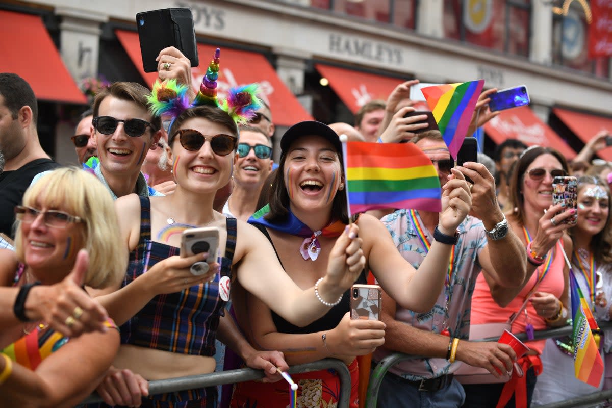 More than a million people are expected to descend on the capital for Pride in London on Saturday (Dominic Lipinski/PA) (PA Archive)