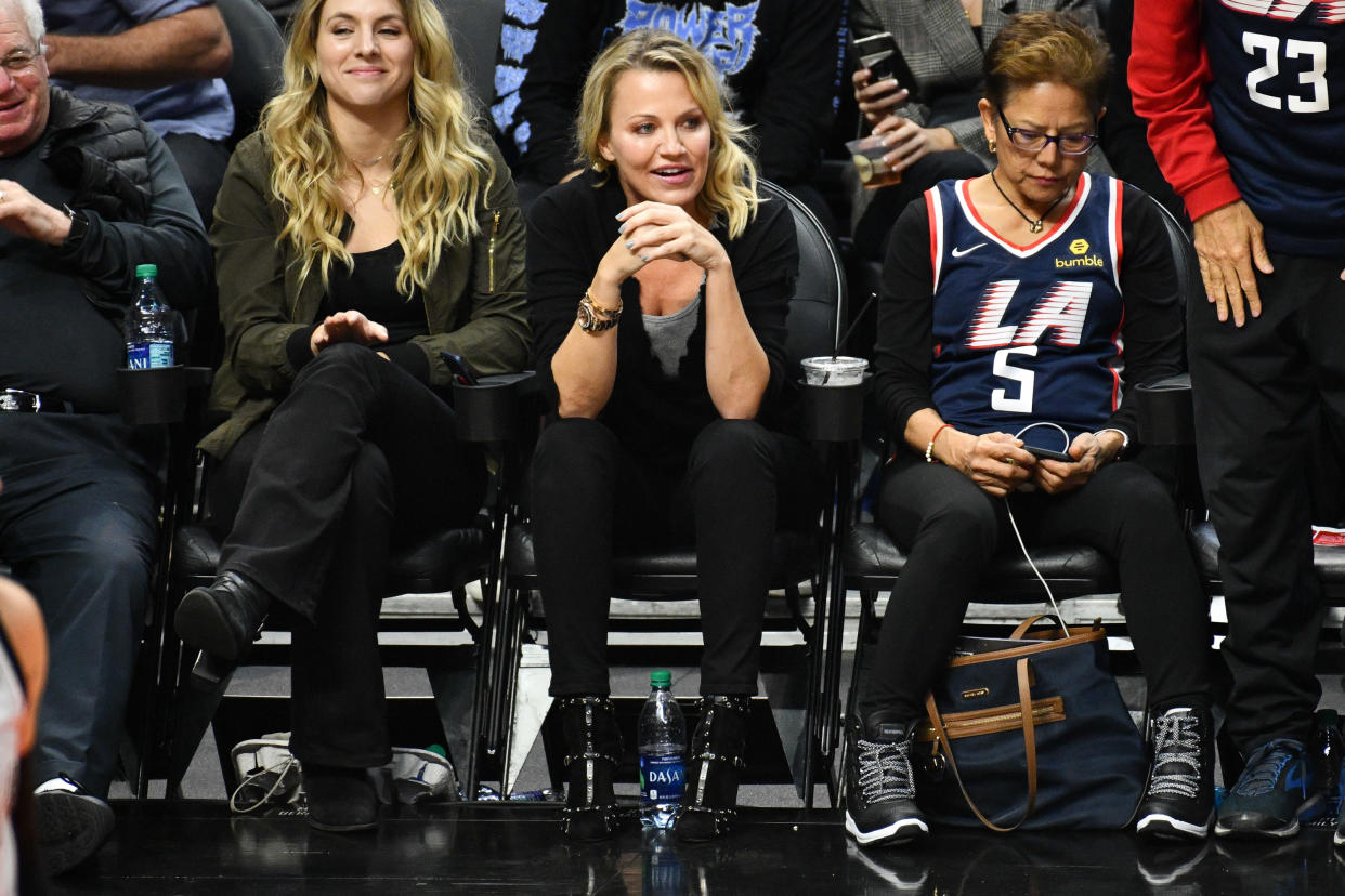 LOS ANGELES, CALIFORNIA - NOVEMBER 15: Michelle Beadle attends a basketball game between the Los Angeles Clippers and the San Antonio Spurs at Staples Center on November 15, 2018 in Los Angeles, California. (Photo by Allen Berezovsky/Getty Images)