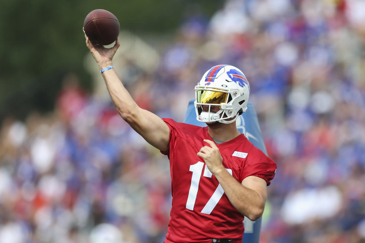 Buffalo Bills quarterback Josh Allen (17) has become one of the NFL's top quarterbacks. (AP Photo/Joshua Bessex)