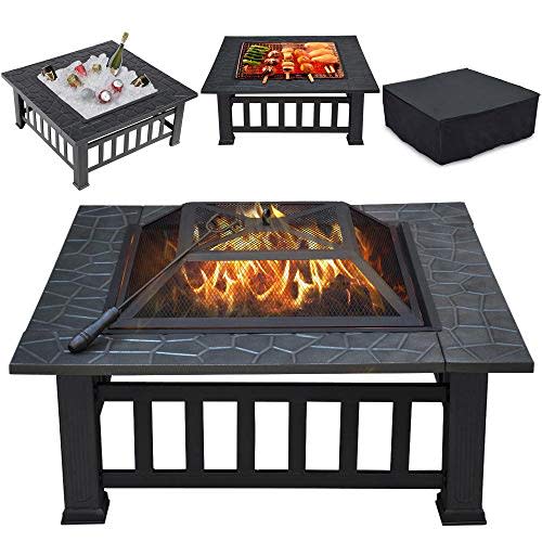 8) Metal Table Patio Fire Pit
