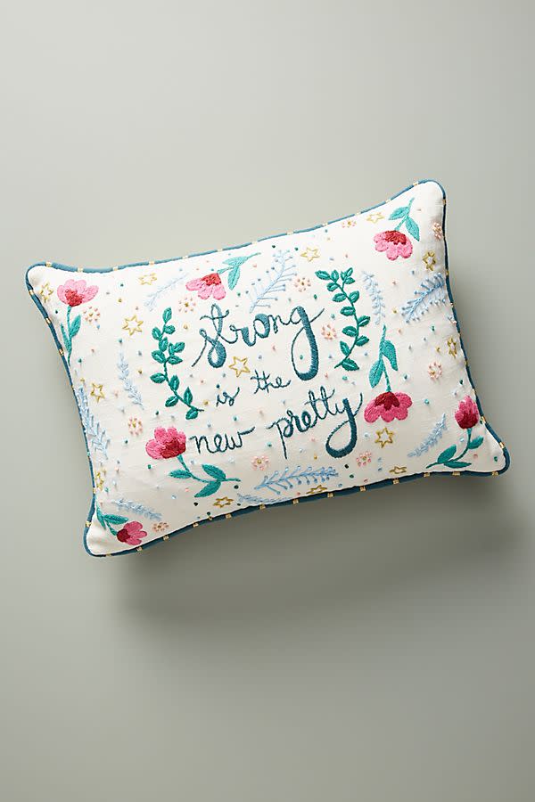 Sam Eldridge Floral Embroidered Pillow 