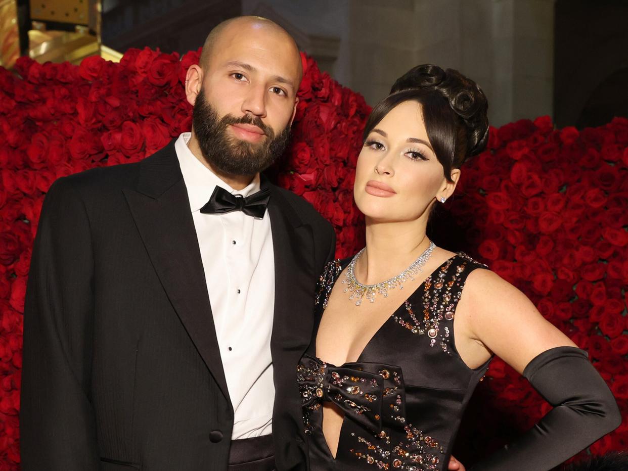 Cole Schafer and Kacey Musgraves attend The 2022 Met Gala Celebrating "In America: An Anthology of Fashion" at The Metropolitan Museum of Art on May 02, 2022 in New York City