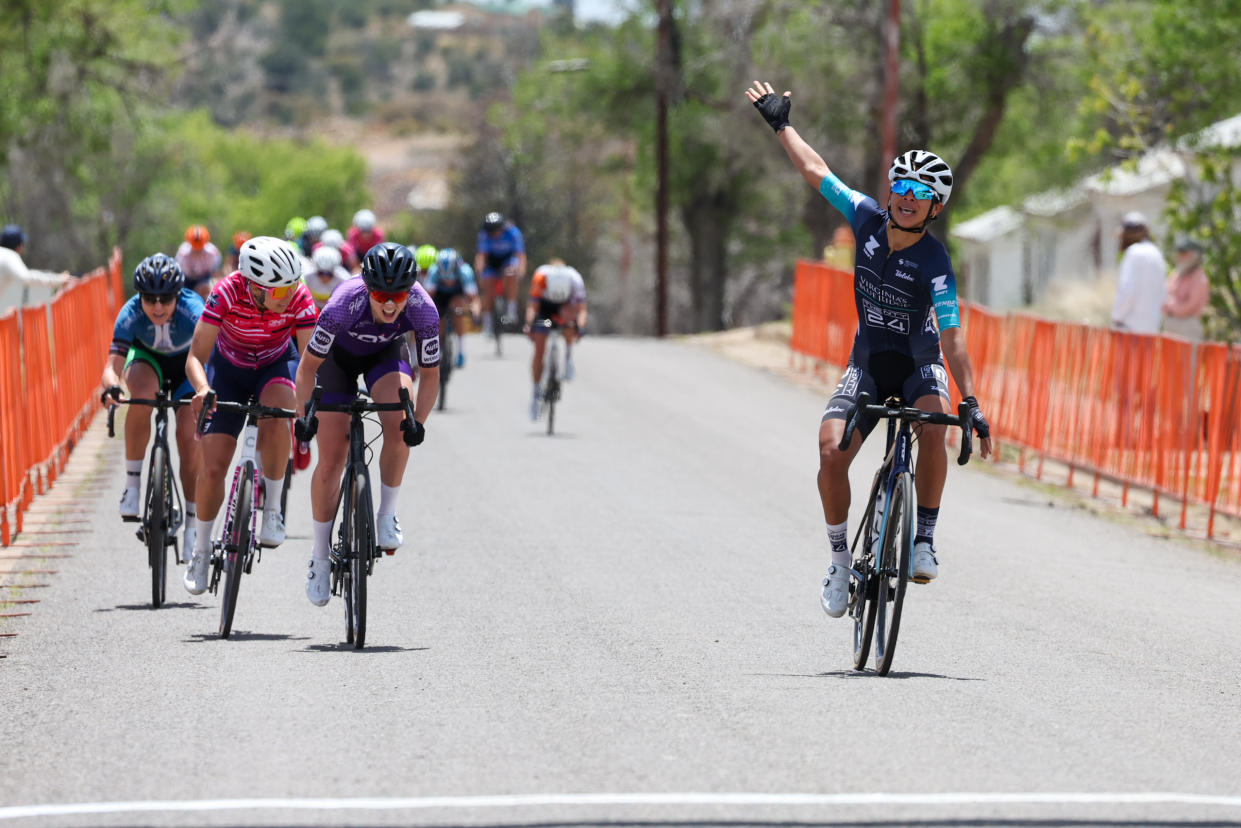  Marlies Mejias Garcia, shown here winning stage 2 at Tour of the Gila, won Lake Bluff Criterium on July 29 