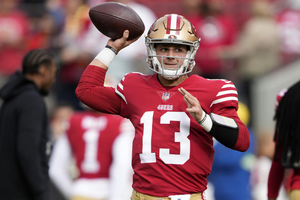 Brock Purdy has a shot to win Offensive Rookie of the Year after six starts.  (Photo by Thearon W. Henderson/Getty Images)