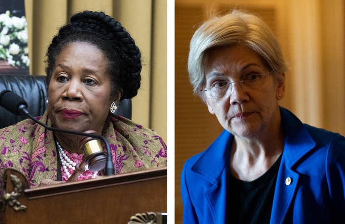 Rep. Sheila Jackson Lee (left) and Sen. Elizabeth Warren