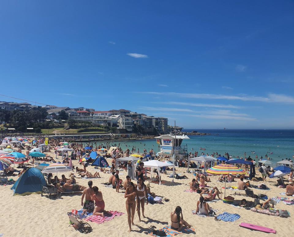 North Bondi Beach pictured on Australia Day.