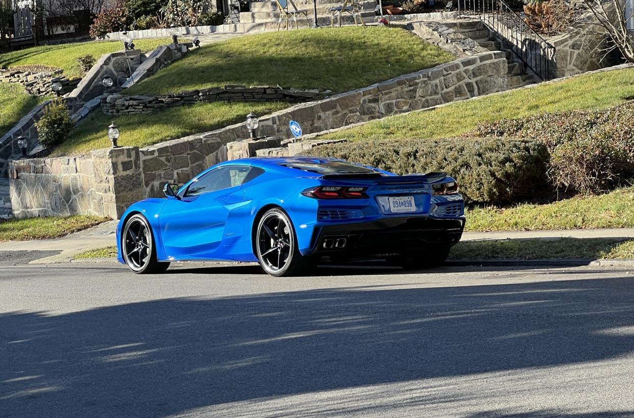 The Chevrolet Corvette E-Ray hybrid (credit: Pras Subramanian)