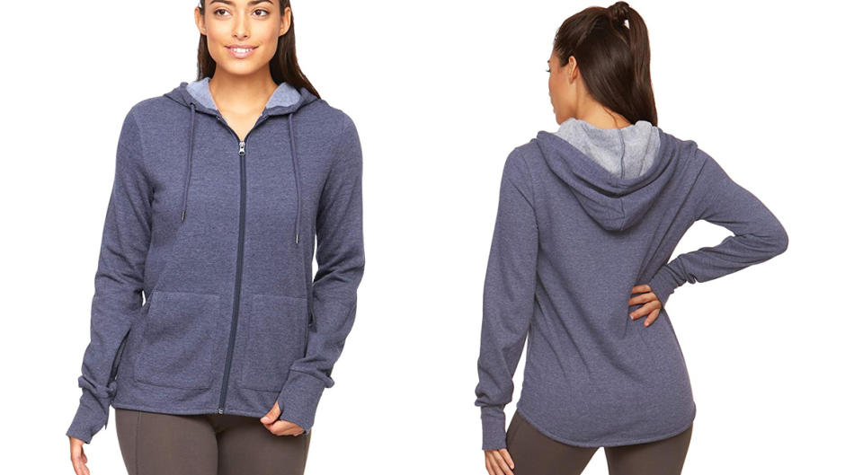 Colosseum Active Women's Serenity Dual Blend Cotton Polyester Full-Zip Hoodie (Photo: Amazon)