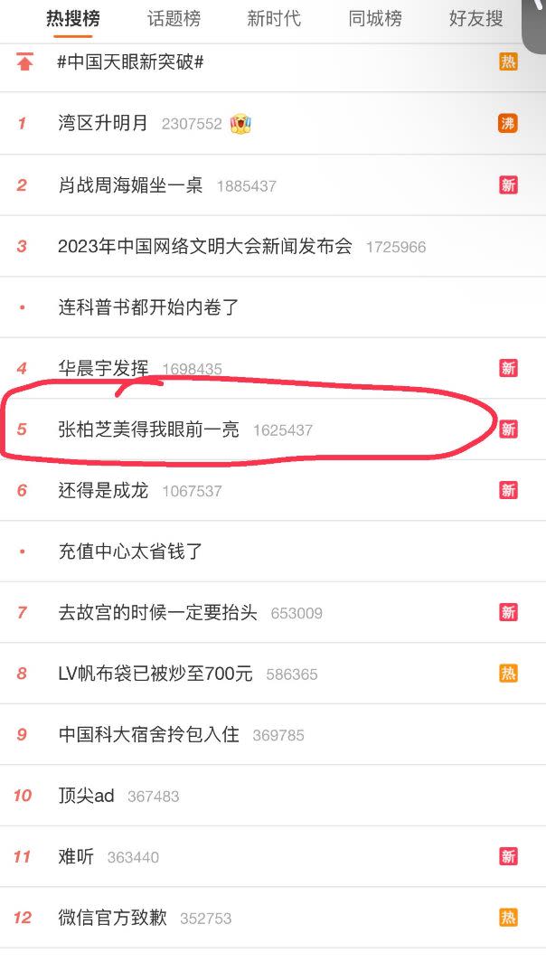 ▲「張柏芝美得我眼前一亮」登上微博熱搜。（圖／翻攝微博）