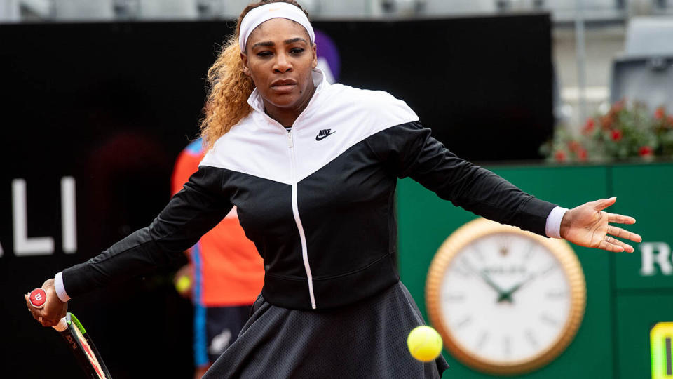 Serena Williams in action. (Photo by Giuseppe Maffia/NurPhoto via Getty Images)