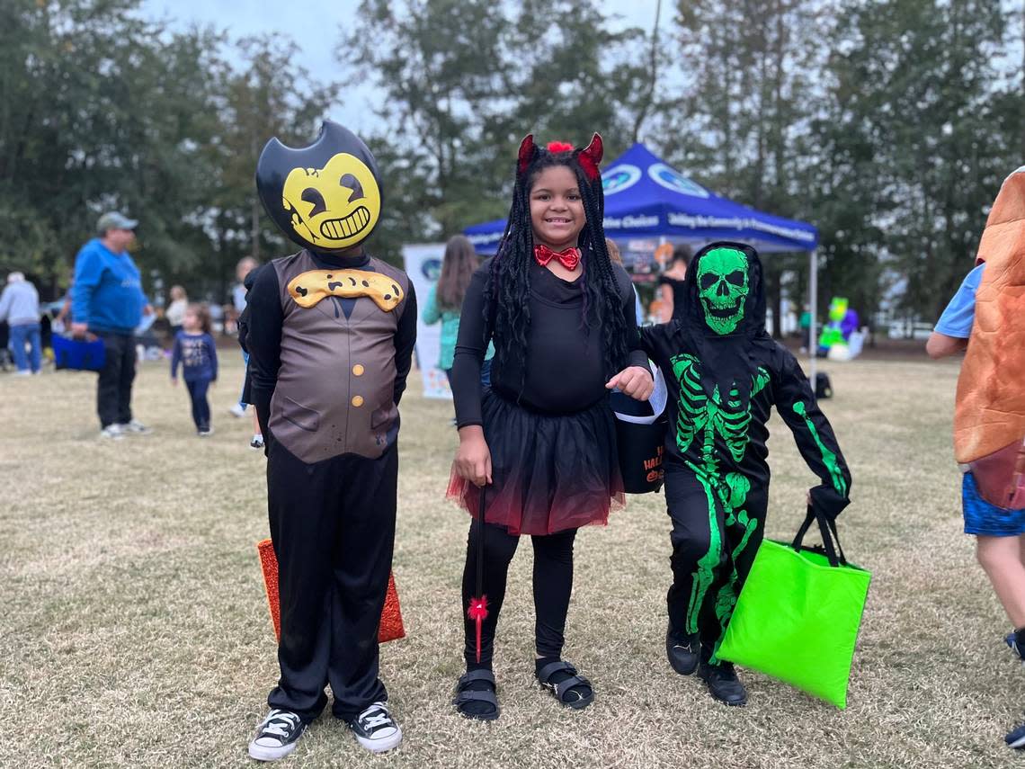 Giovanni, 7, Kendra, 9, and Lorenzo, 4, doubted Halloween’s origins but agreed that, at most, the tradition began 25 years ago.