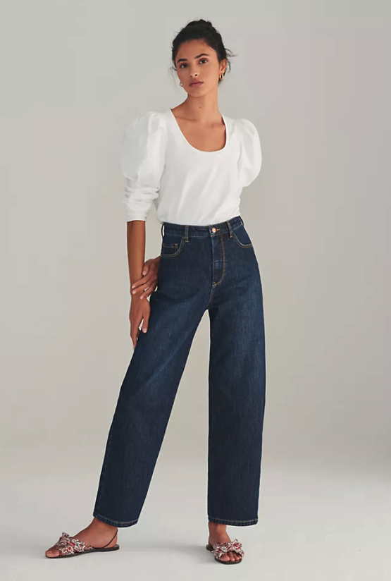 Pilcro The Column Straight Jeans. Image via Anthropologie.