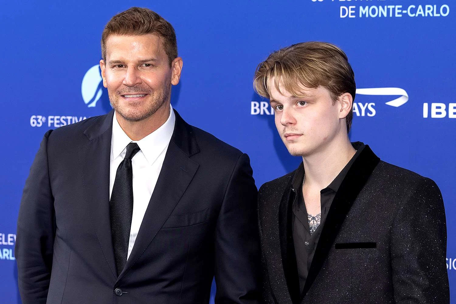 <p>Arnold Jerocki/WireImage</p> David Boreanaz (left) and Jaden Rayne Boreanaz