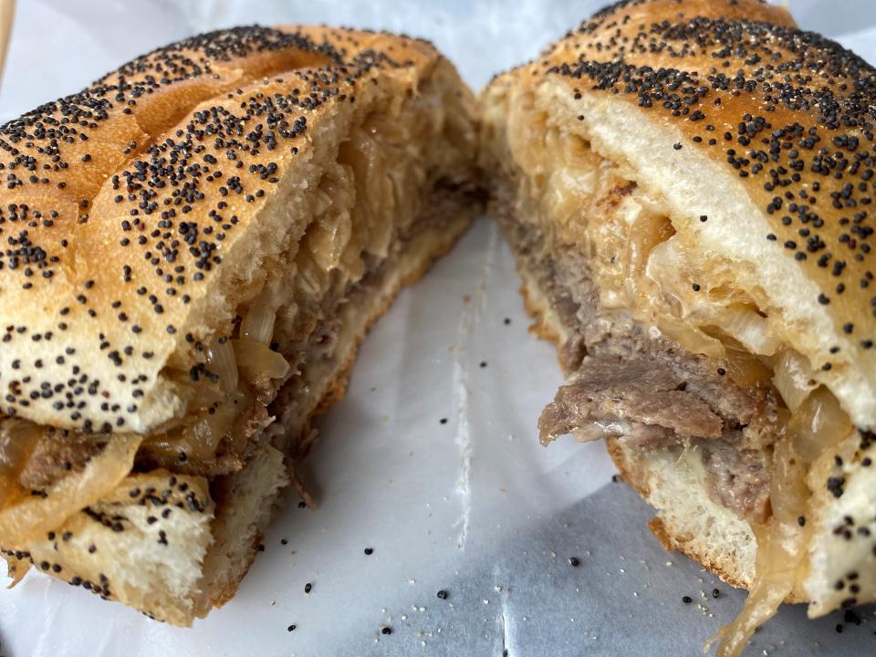A cheesesteak from Donkey's Place Downtown in Mount Holly.