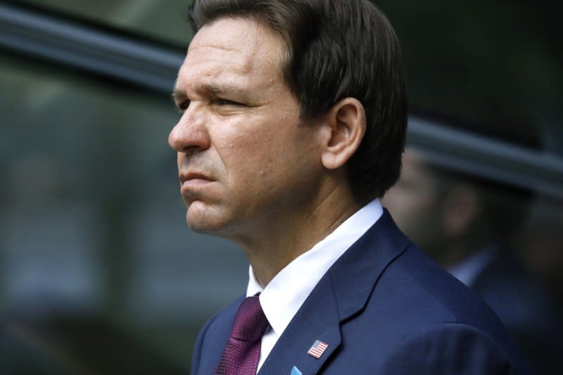 Florida Gov. Ron DeSantis attends the 911 Commemoration Ceremony at the National September 11th Memorial and Museum in New York City on September 11. On Monday, it was announced that his administration has agreed to release COVID-19 public records as part of a settlement stemming from a lawsuit regarding infection rates and other health data. File Photo by Peter Foley/UPI