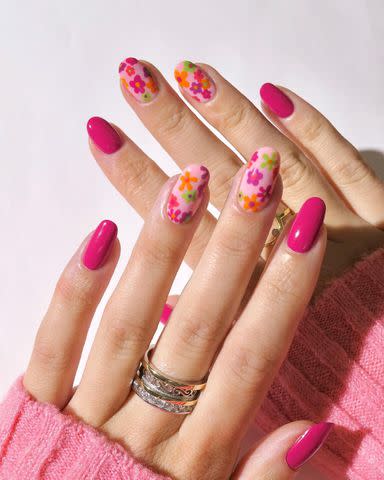 LuLaRoe Floral Nicole Dress Inspired Nail Art! - Adventures In Acetone