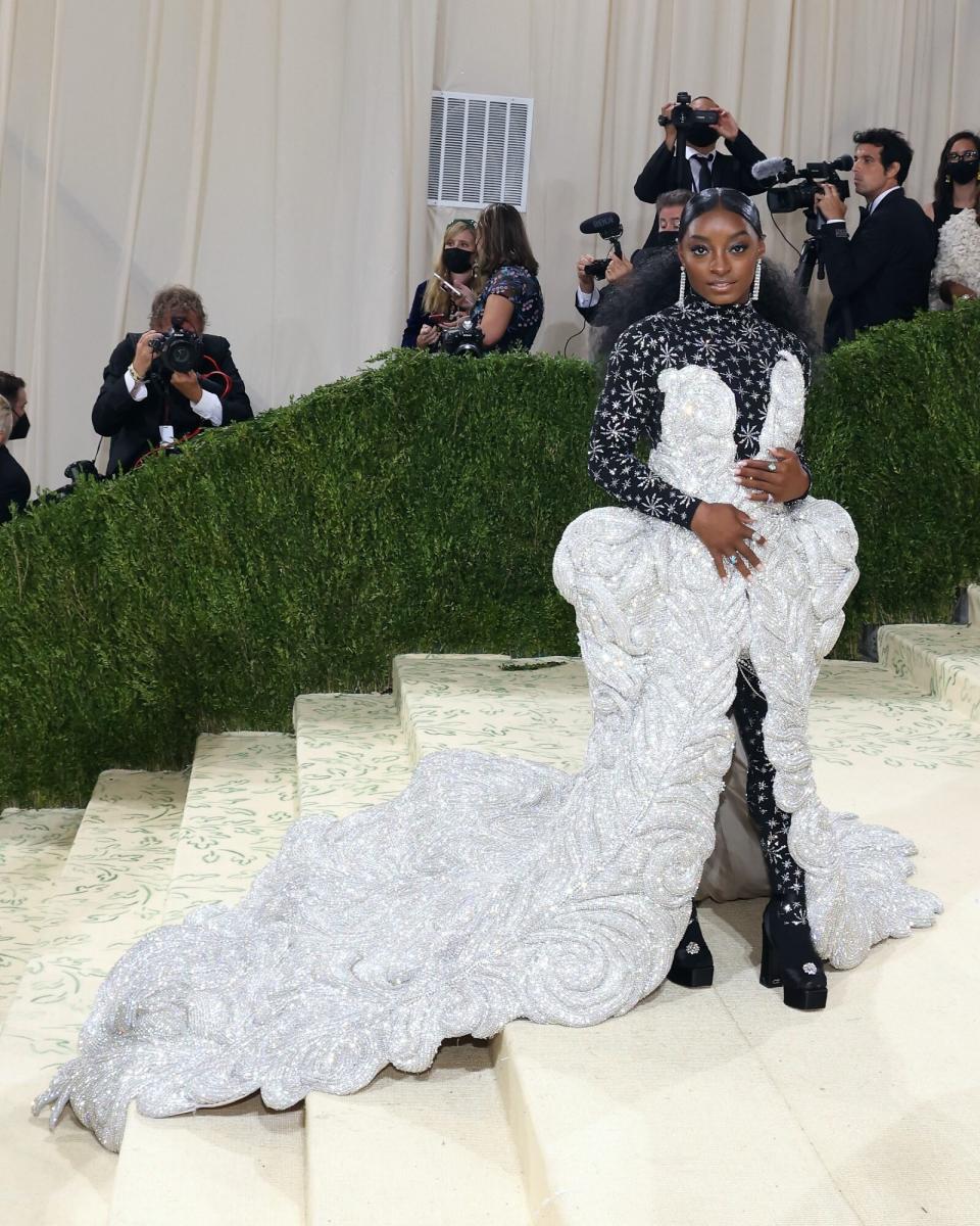 Simone-Biles-The 2021 Met Gala Celebrating In America: A Lexicon Of Fashion - Arrivals