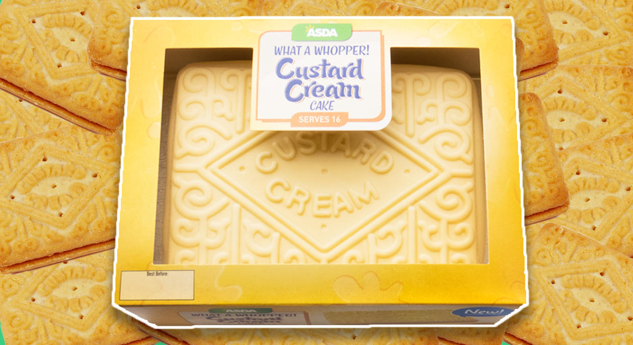 ASDA has released a custard cream cake. [Photo: ASDA/Getty]