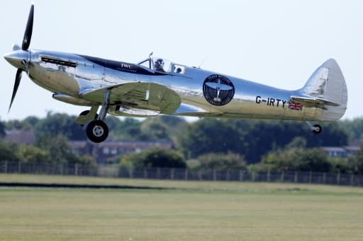 Two British aviators, Matt Jones and Steve Brooks, are taking turns to fly the Silver Spitfire on its four-month,�43,500-kilometre adventure westwards around the globe -- the first time a Spitfire will ever have circumnavigated the planet